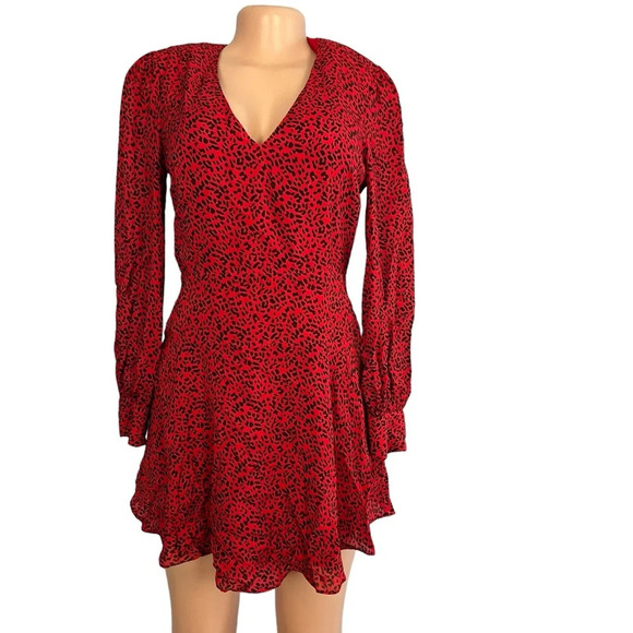 Alice and Olivia Polly Leopard Print Fit-and-Flare Dress - Picture 2 of 10